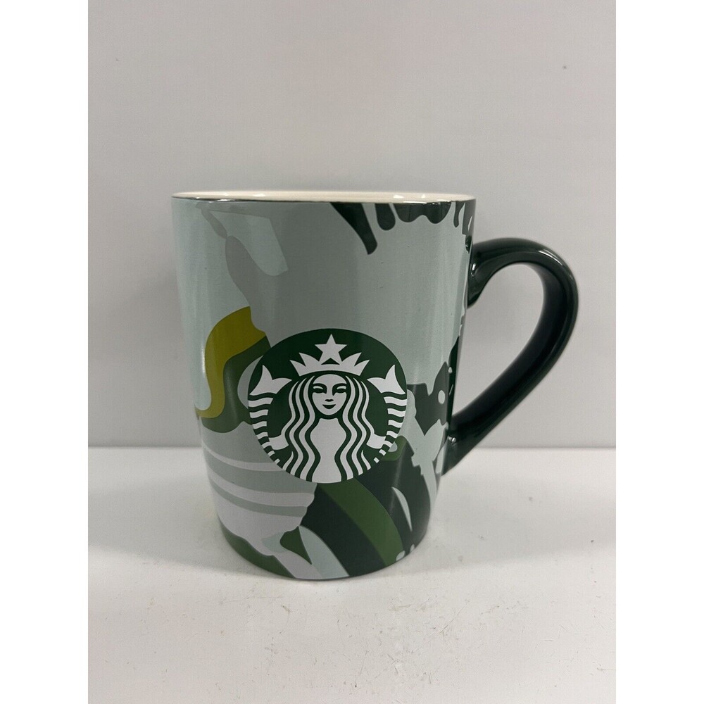 Starbucks Mint Green Water Design Coffee Tea Cup/Mug 10oz 2021 Rare!